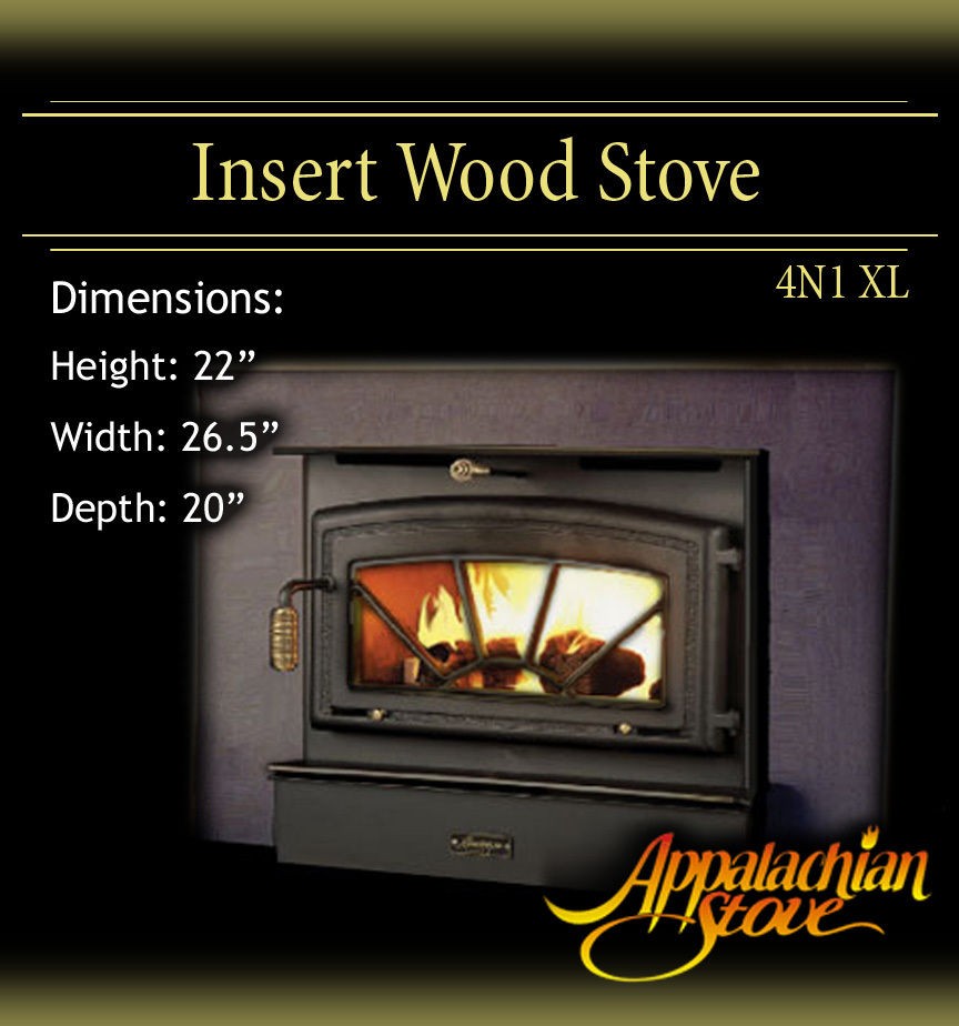 Appalachian 4N1 XL INSERT Wood Stove Fireplace TRIM KIT