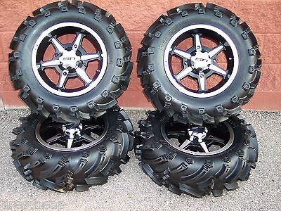 26 SUZUKI KING QUAD MUD TRAX ATV TIRE & 14 B6 WHEEL KIT COMPLETE