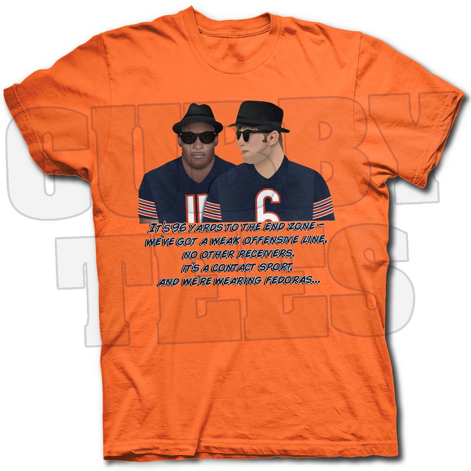 JAY CUTLER & BRANDON MARSHALL BEARS T SHIRT   CHICAGO BLUES BROTHERS 