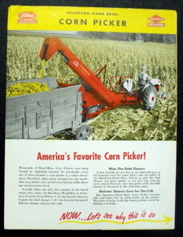   1950 Dearborn Wood Bros. Corn Picker Model 16 4 Revised Brochure