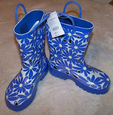 NEW 9 US Girl Gymboree Outlet FLOWER SHOWERS Rubber Rainboots Rain 