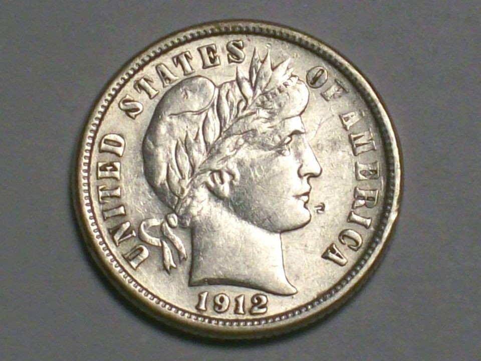 1912 dime in Barber (1892 1916)