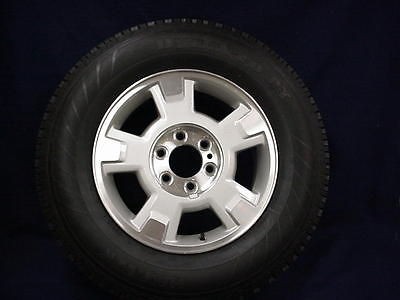   F150 PICKUP 09 12 17 SILVER/MACHINED 5 SPOKE ALLOY WHEEL & TIRE   1