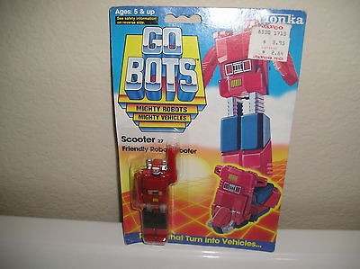 VINTAGE ORIGINAL TRANSFORMER G1 GOBOTS SCOOTER MOC MOSC SEALED CARD 