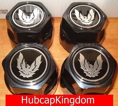   FIREBIRD TRANS AM Center Cap SET Black/Silver (Fits 1989 Trans Am