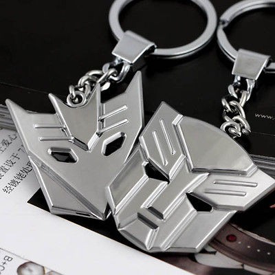 Deluxe Transformers Keychain Optimus Prime Decepticons Symbol Metal 