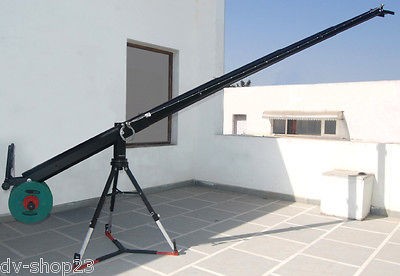 16ft camera jib crane w tripod stand spreader fr video studio film jvc 