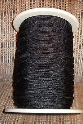 Black Dacron Down Rigger Type Cord 2mm(Dia.) x 200 yards (600) Round 