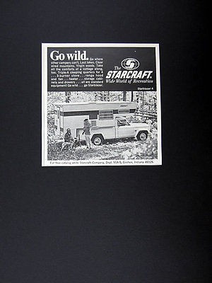 Starcraft Starblazer 4 Truck Camper 1969 print Ad advertisement