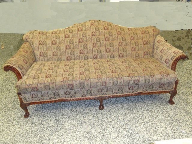   Chippendale Camel Back Style Sofa ~ Early 20 c * New Upholstery