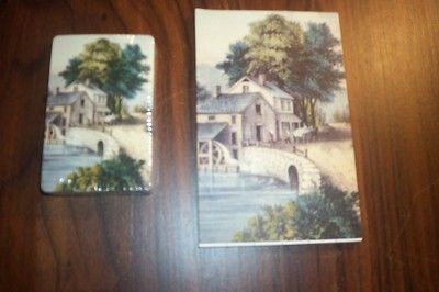 HALLMARK PLAYING CARDS & BRIDGE SCORING PAD CURRIER & IVES THE 