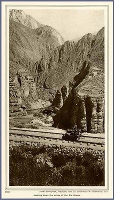 1908 RIO BLANCO VALLEY RAILROAD HANDCAR IMAGE IN PERU