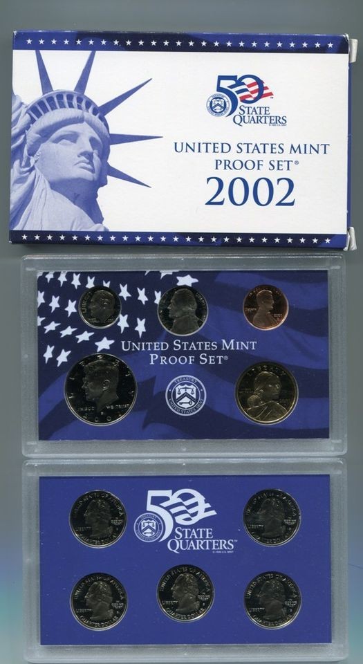 2002 US MINT PROOF SET (FULL 10 PIECE SET) 