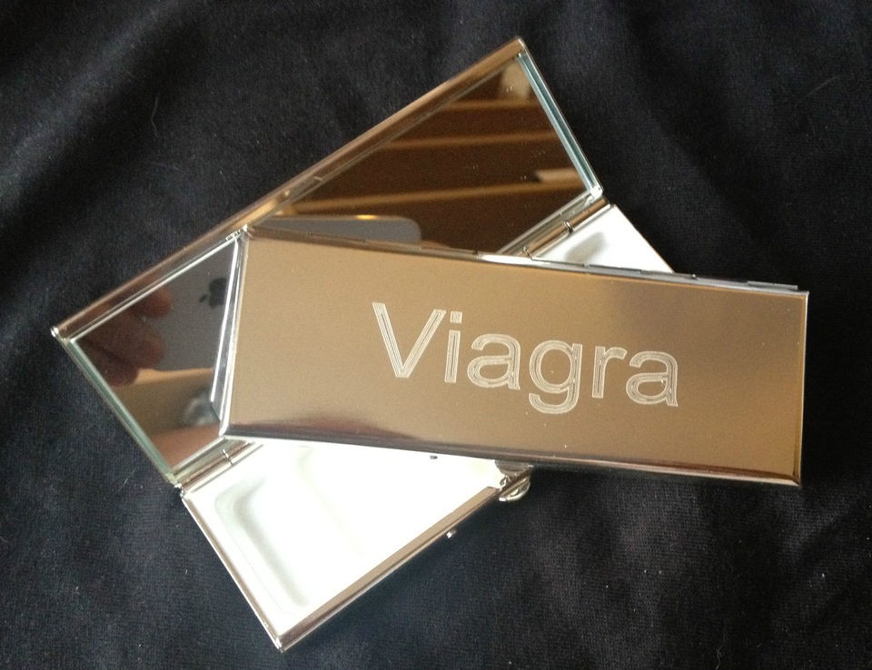 Personalised VIAGRA Pill Box Silver Plated Pill Box Engraved Free