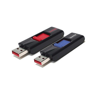 8GB = 16GB Sandisk Cruzer USB 2.0 Flash Pen Drive Red Blue SDCZ36Z 