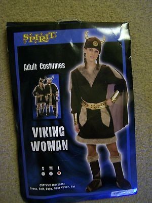 Ladies Woman Medieval Renaissance Viking Halloween Costume Size Large