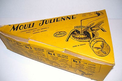   Julienne France Vegetable Grater Slicer Shredder 4 Discs with Box