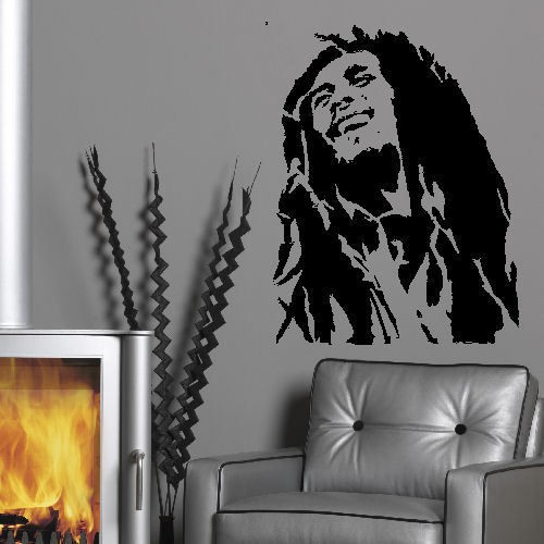 BOB MARLEY LARGE BATHROOM WALL MURAL GIANT ART STICKER DECAL IN MATT 