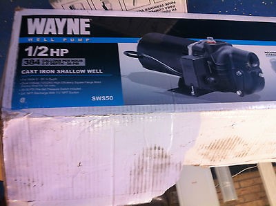 WAYNE 56907 SWS50 SHALLOW WELL JET PUMP 1/2HP 115HP D