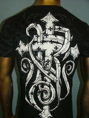 REBEL SAINTS by AFFLICTION Blk SPECTIVE Fight UFC XZAVIER EXPRESS T 