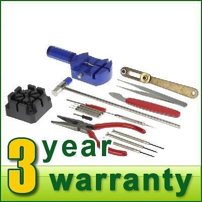 16 Pc Deluxe Watch Repair Tool Kit W/ Link Pin Remover 