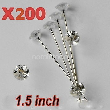   SILVER DIAMANTE PINS 1.5   WEDDING FLOWERS   DIAMONTE   BUTTONHOLES