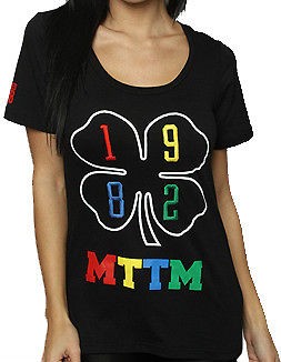   THE MOB ★ MTTM Womens Primary Clover T Shirt in Black  Sizes S ~ M