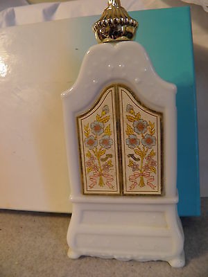 MINATURE VICTORIAN WHITE GLASS ARMOIRE 61/2 TALL FUNDRAISER