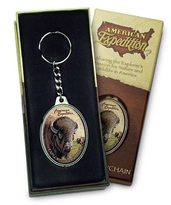 Wildlife Bison Outdoorsman collectible Key Chain