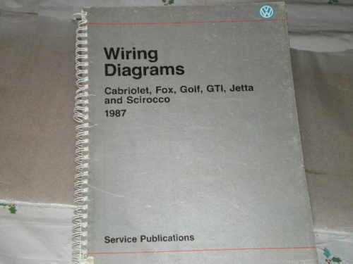 VW WIRING DIAGRAMS,CABRI​OLET,FOX,GOLF,​GTI,JETTA,SCIR​.