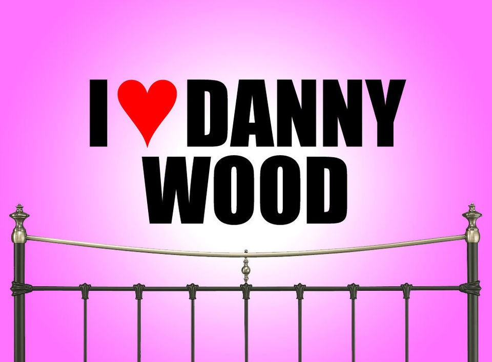 love Danny Wood Giant Heart Wall Sticker Mrs/Number One/1 Fan