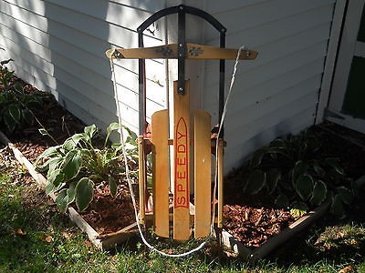 SPEEDWAY VINTAGE WOODEN SLED