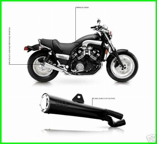 SUPERTRAPP BLACK SLIP ON MUFFLERS EXHAUST 1985 2007 YAMAHA V MAX VMAX