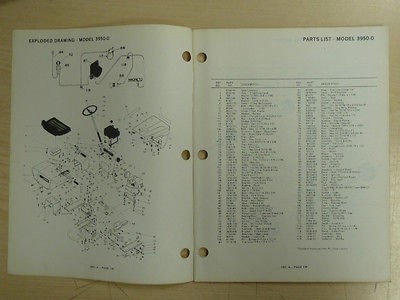 VINTAGE 1976 YARD MAN LAWN TRACTORS PARTS MANUAL SEC.6 MODELS 3950 0 