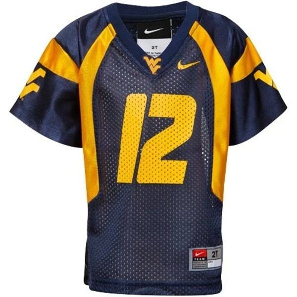 Nike West Virginia Mountaineers Geno Smith #12 blue WVU jersey TODDLER 