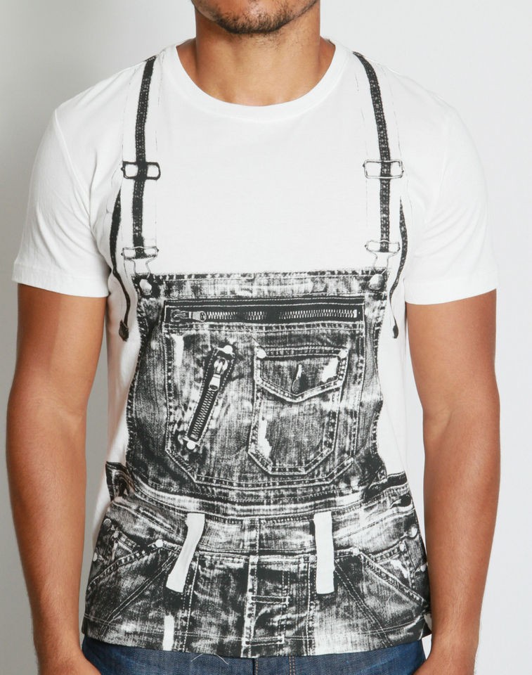 ANTONY MORATO SUSPENDERS WHITE T SHIRT