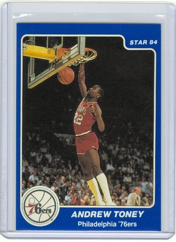 1984 85 Star 76ers Arena #9 ANDREW TONEY Nrmt+