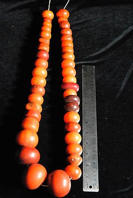 Amber Trade Beads Synthetic Manufactured Amber, Copal 41 Beads