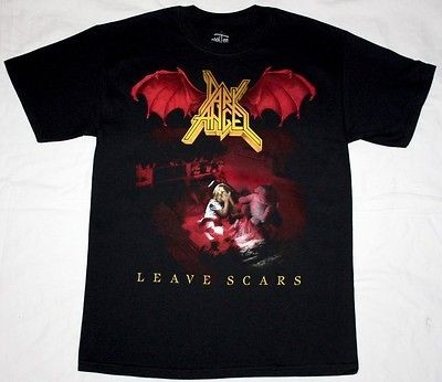 DARK ANGEL LEAVE SCARS89 THRASH BAND SLAYER SACRED REICH NEW BLACK T 