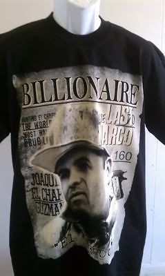 EL CHAPO GUZMAN T SHIRT DRUG CARTEL NEW SM MED LG XL 2X BLK TSHIRT