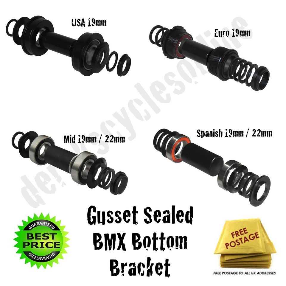 GUSSET Sealed BMX Bottom Bracket   Mid   Spanish   USA or Euro 19mm 