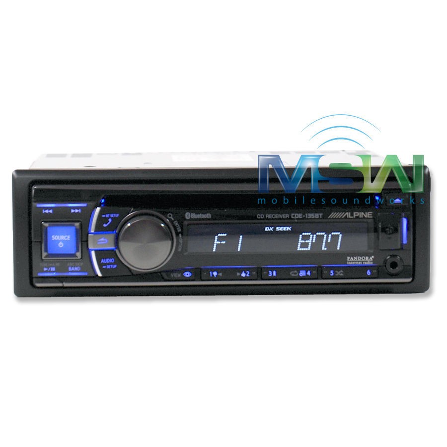 ALPINE® CDE 135BT IN DASH CAR STEREO HEAD UNIT CD PLAYER RECEIVER 