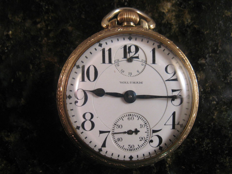 Vintage Waltham Crescent Street 16s Wind Indicator Pocket Watch 