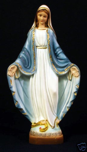 Our Lady of Grace Hand Painted Alabaster Figure