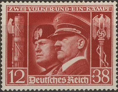   Germany Mi 763 Sc B189 WWII Nazi Hitler Mussolini Italy Berlin Rome MH