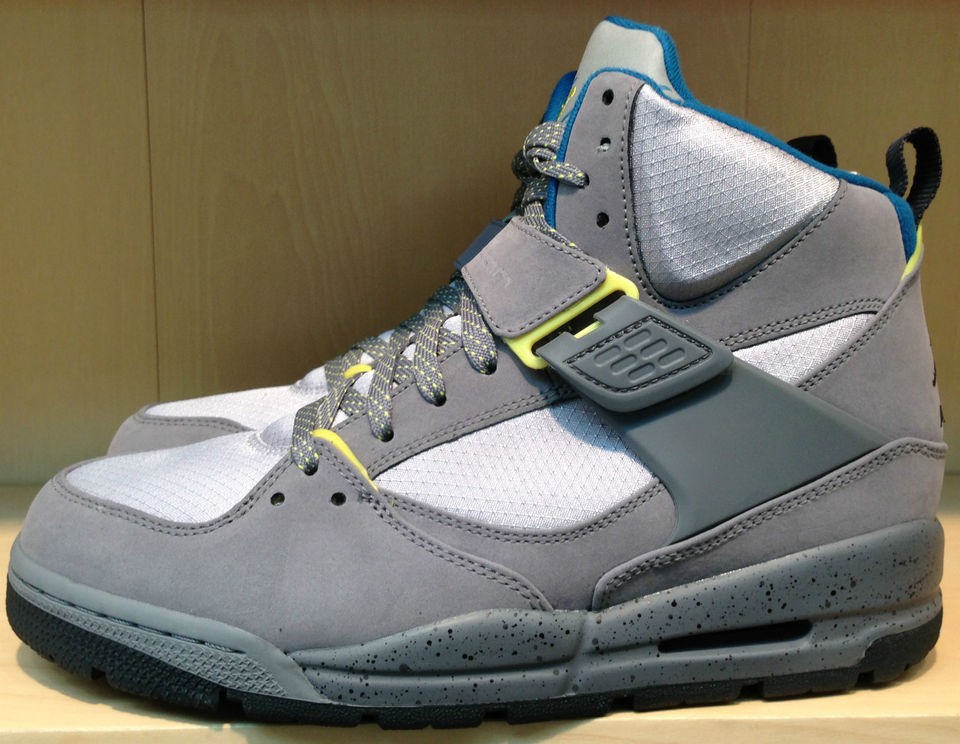 Air Jordan Flight 45 TRK Cool Grey Electric Lime Wolf Grey Boot