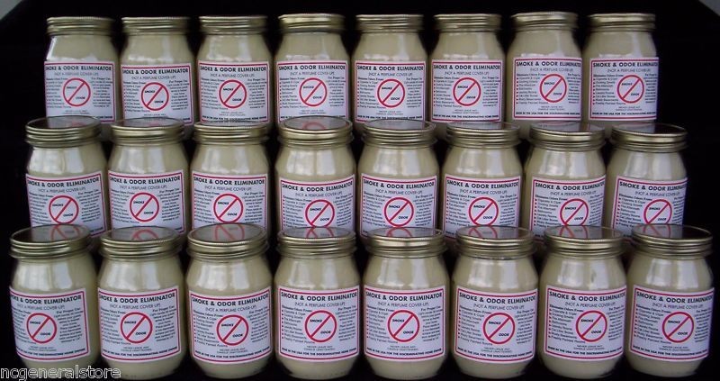 24 16 oz Smoke & Pet Odor Eliminator Candles Wholesale   Hand Made in 