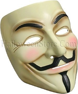 for Vendetta Plastic Licensed Guy Fawkes Mask
