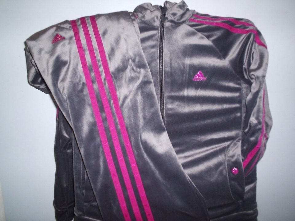 ADIDAS ADI GIRL VELOUR 3 STRIPE TRACKSUIT AGE 4 5 6 10 RRP £45