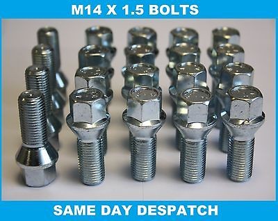 20 X M14X1.5 TAPERED ALLOY WHEEL BOLTS FIT SKODA YETI FABIA OCTAVIA 